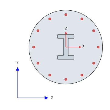 Section composed of two shapes