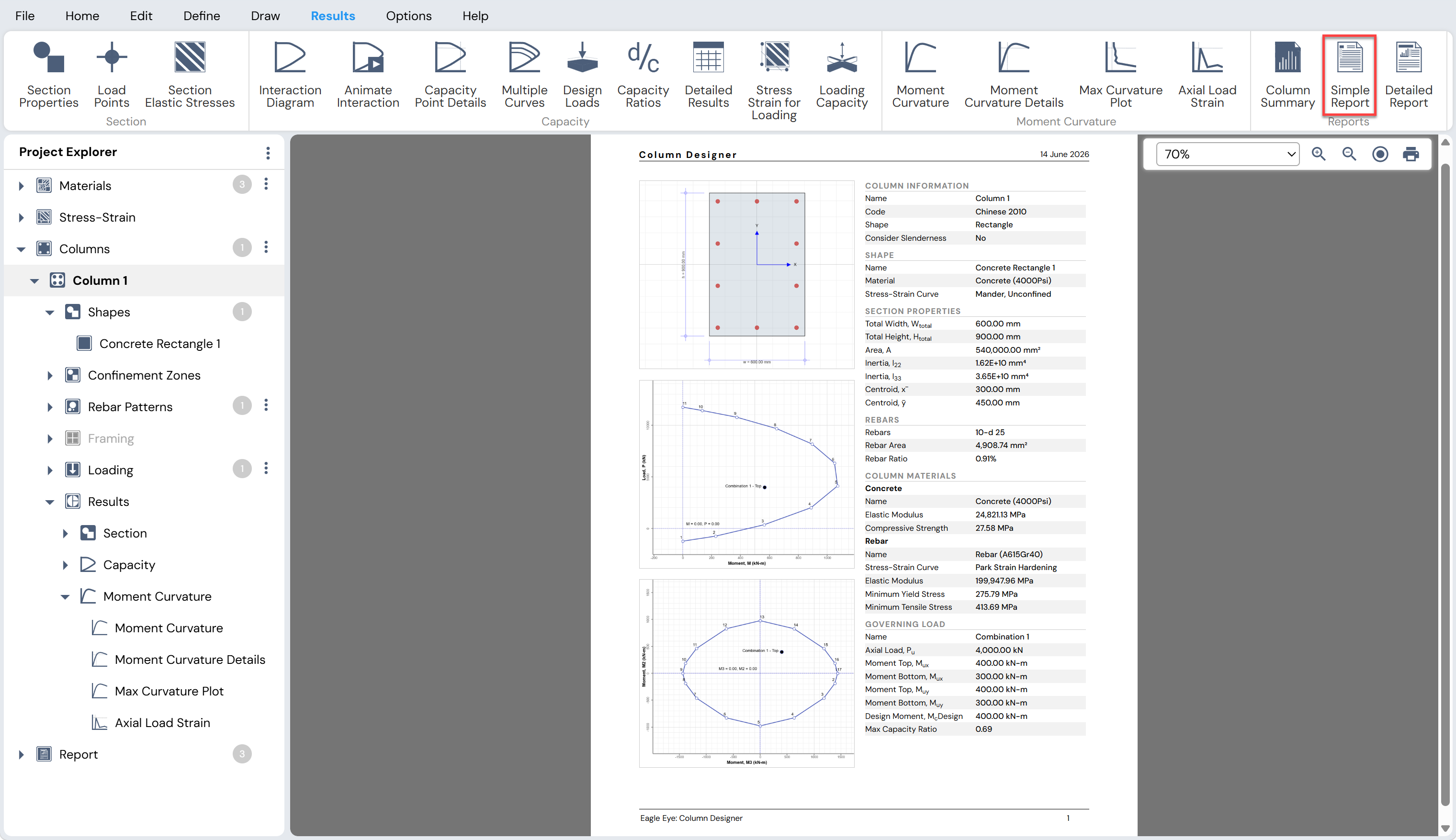 Simple One-Page Report view